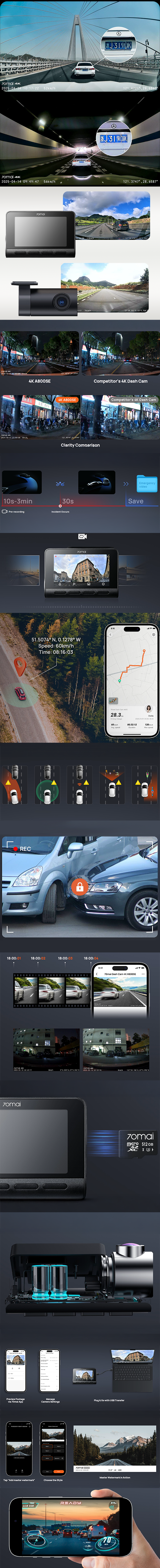 70mai 4K A800SE 4G Ready